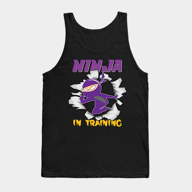 Ninja in Training Karate Gifts for Boys Kids Tank Top by aneisha